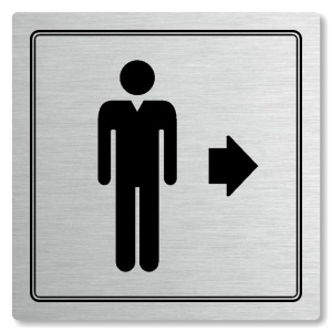 Piktogram WC muži vpravo
